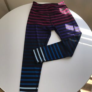 Beyond Yoga Rainbow Stripe Capri Legging
